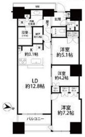 富久クロスコンフォートタワー(Tomihisa Cross)  21階 間取り図