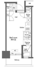 プライムアーバン初台 410 間取り図