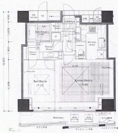 シティタワー四谷 6階 間取り図