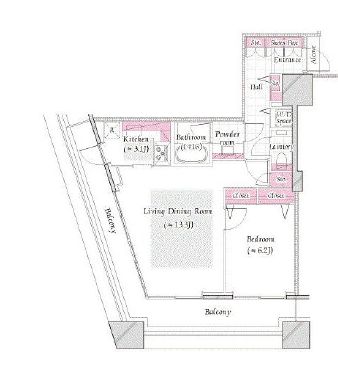 コンシェリア西新宿タワーズウエスト 17階 間取り図