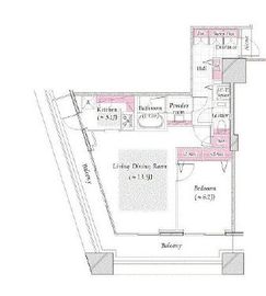 コンシェリア西新宿タワーズウエスト 17階 間取り図