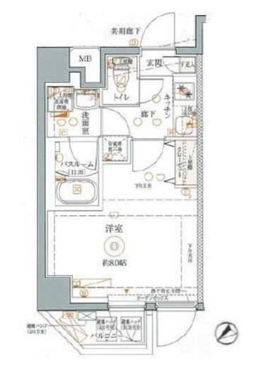 クレヴィスタ文京江戸川橋 2階 間取り図