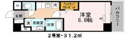 グランディーノ早稲田 302 間取り図