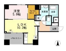 グランディーノ早稲田 405 間取り図