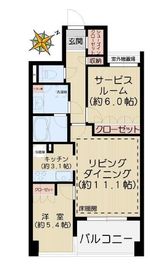 ディアナコート小石川竹早 5階 間取り図