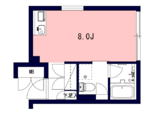 モデリアブリュット南品川 201 間取り図