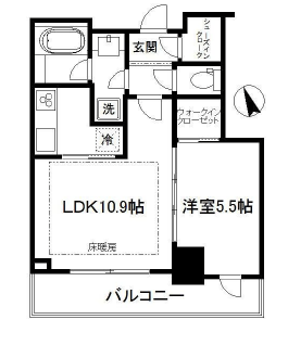 パークタワー池袋イーストプレイス 5階 間取り図