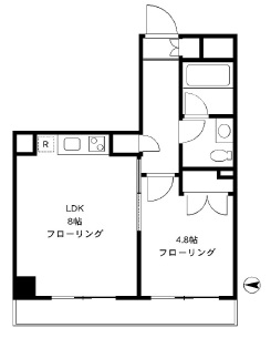 四谷デュープレックスD-R 4階 間取り図