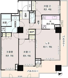 パーク・アヴェニュー神南 1001 間取り図