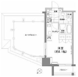 パークハビオ渋谷 1301 間取り図