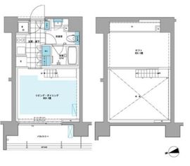 プライムアーバン芝浦LOFT 607 間取り図