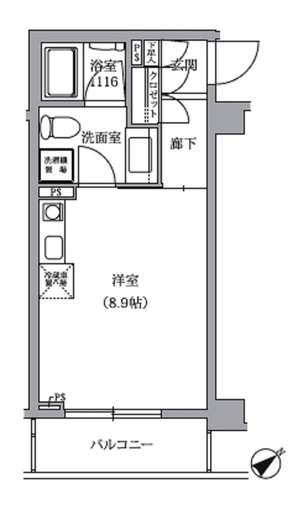 テラス恵比寿南 102 間取り図