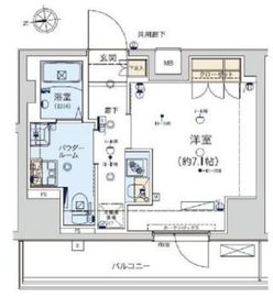 ジェノヴィア東日本橋駅前グリーンヴェール 5階 間取り図