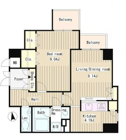 センプレ高輪 301 間取り図