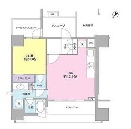 ブランズ島津山 14階 間取り図