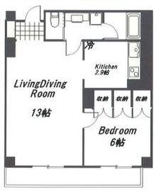 フレンシア外苑西 2-512 間取り図