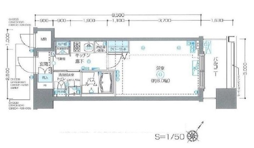ZOOM池尻大橋 9階 間取り図