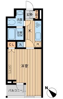 プロシード西新宿 304 間取り図