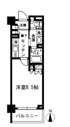 レジディア中落合 C602 間取り図