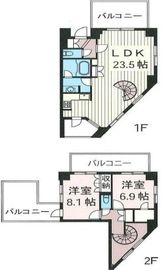 エスティメゾン北新宿 902 間取り図