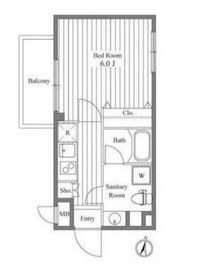 アジールコート西新宿 205 間取り図