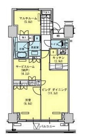 ブリリアイスト東雲キャナルコート 618 間取り図