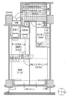 ブリリアイスト東雲キャナルコート 316 間取り図