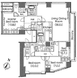 ザ・ベルグレイヴィア麻布 2002 間取り図