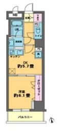 カスタリア新富町 802 間取り図
