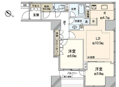 ザ・神宮前レジデンス 5階 間取り図