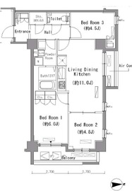 コンフォリア市谷薬王寺 204 間取り図