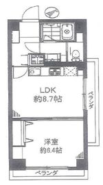 ウィン麻布十番ハラビル 9階 間取り図