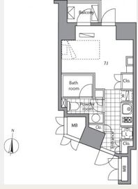 レジディア目白2 207 間取り図