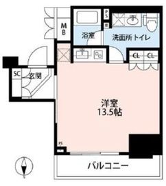 品川タワーフェイス 10階 間取り図