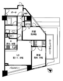 グランドパーク恵比寿センシュアス 8階 間取り図