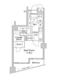 コンフォリア代々木上原 402 間取り図