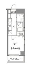 カスタリア中目黒 414 間取り図