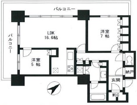 パークタワー芝浦ベイワード オーシャンウイング 9階 間取り図