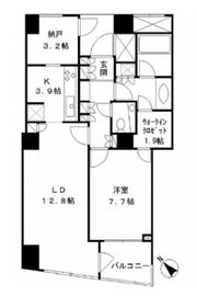 品川Vタワー タワー棟 18階 間取り図