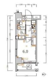 デュアルタップ大崎 6階 間取り図