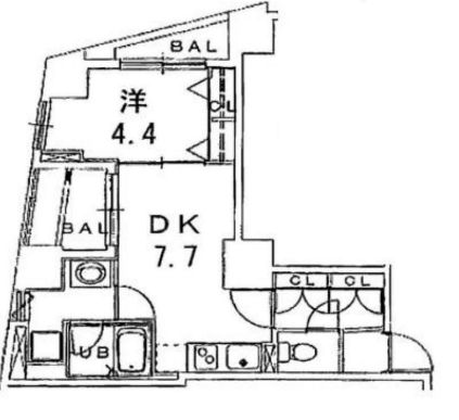 銀座レジデンス伍番館 1307 間取り図
