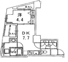 銀座レジデンス伍番館 1307 間取り図