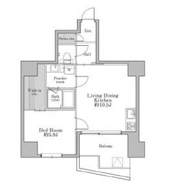 ユニテラス三軒茶屋 804 間取り図