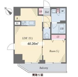 ダイヤモンドタワー西小山 805 間取り図