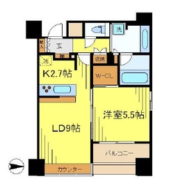 新宿山吹アインスタワー 18階 間取り図