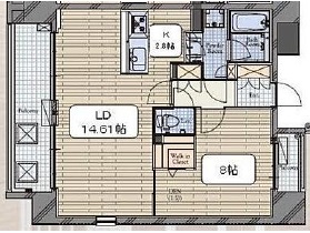 麻布十番テラス 1001 間取り図