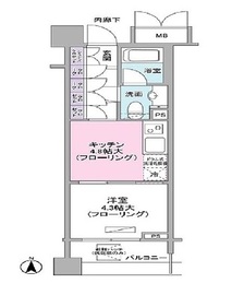 クオリア恵比寿イースト 8階 間取り図