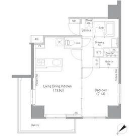 クレストヒル文京千石 1003 間取り図