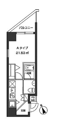 レジディア虎ノ門 1205 間取り図