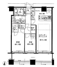 芝浦アイランド ケープタワー 13階 間取り図